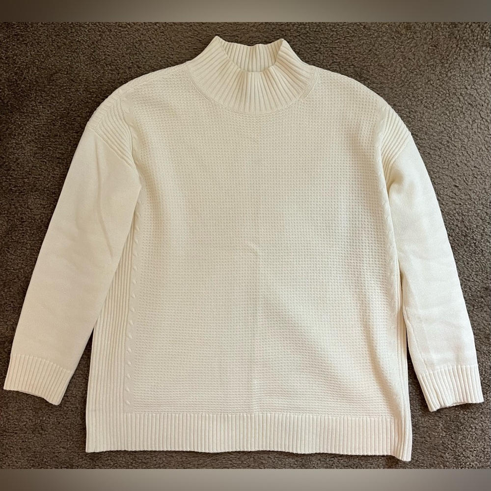 Talbots Cream Turtleneck Sweater